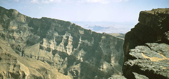 View into the canyon of Jabal Shams