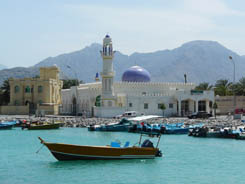 Khasab harbour in Musandam, Oman