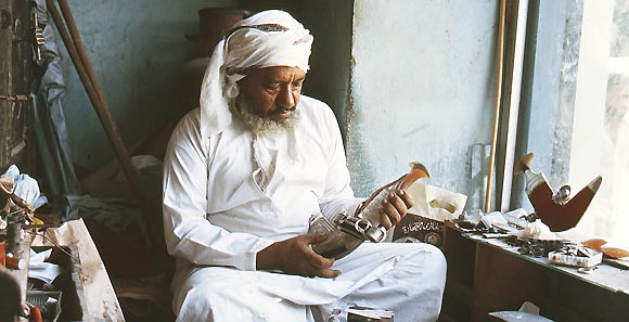 Silversmith in Nizwa, Oman