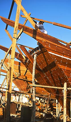 ship building in Sur, Oman